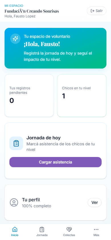 Mi espacio — Inicio